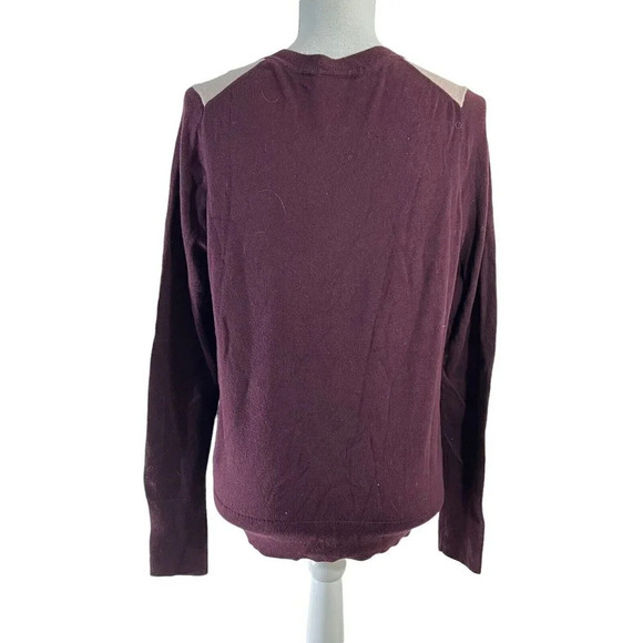 The Gap Purple and Pink Striped Sweater Long Sleeve Medium 100% Cotton - Picture 4 of 6